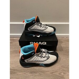 Shaq Speed Demon Mid Kids Basketball Shoes White Black Orange AQ95015YWBO Size 3
